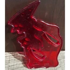 Vintage Halloween Cookie Cutter Witch plastic hole for hanging ornament handle